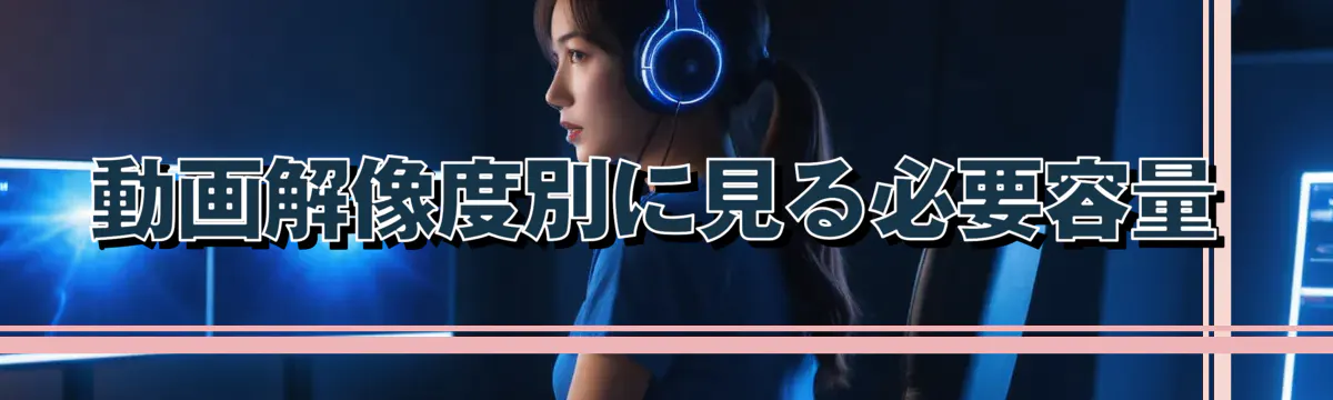 動画解像度別に見る必要容量