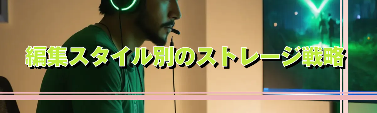 編集スタイル別のストレージ戦略
