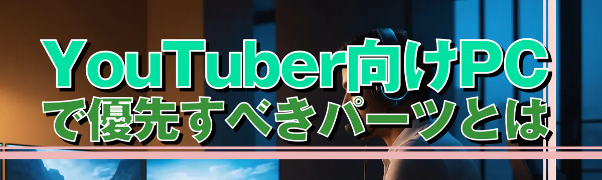 YouTuber向けPCで優先すべきパーツとは