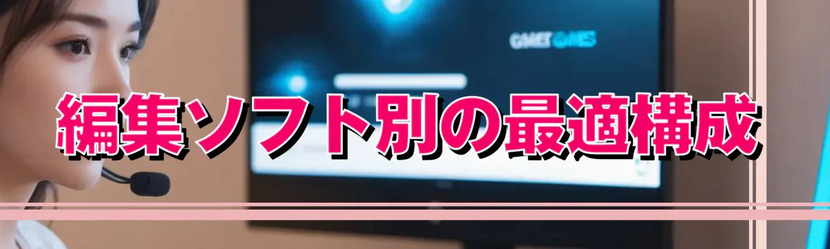 編集ソフト別の最適構成