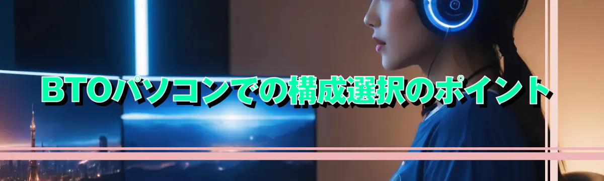 BTOパソコンでの構成選択のポイント