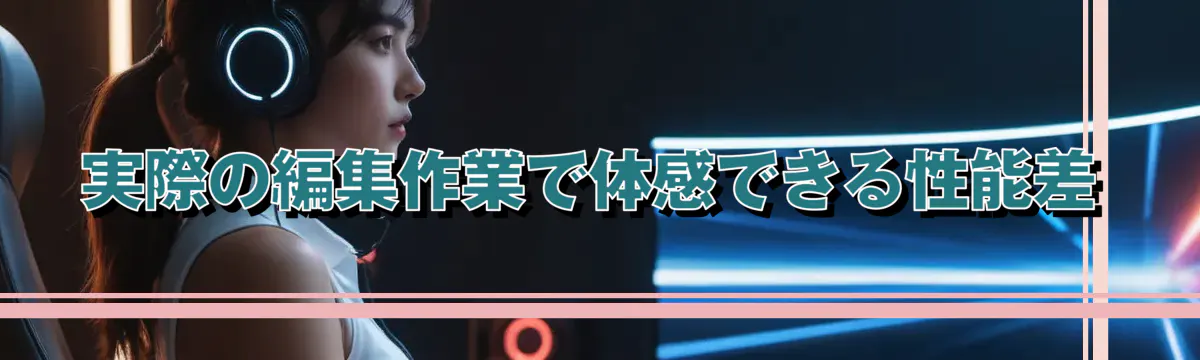 実際の編集作業で体感できる性能差