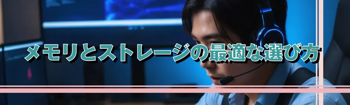 メモリとストレージの最適な選び方