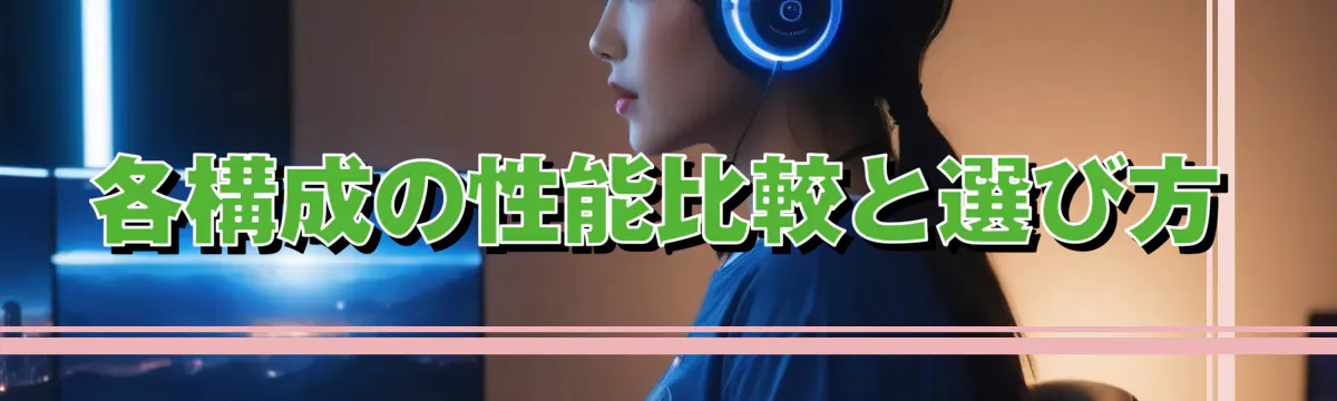 各構成の性能比較と選び方
