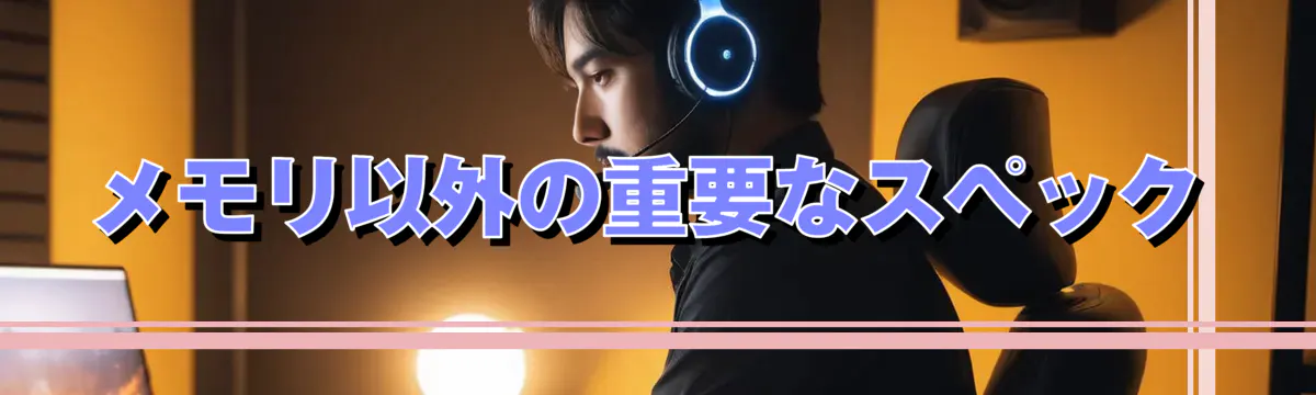 メモリ以外の重要なスペック