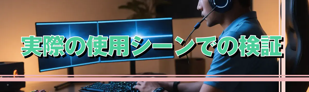 実際の使用シーンでの検証