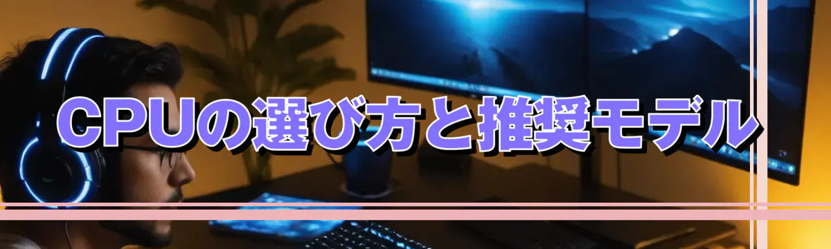 CPUの選び方と推奨モデル