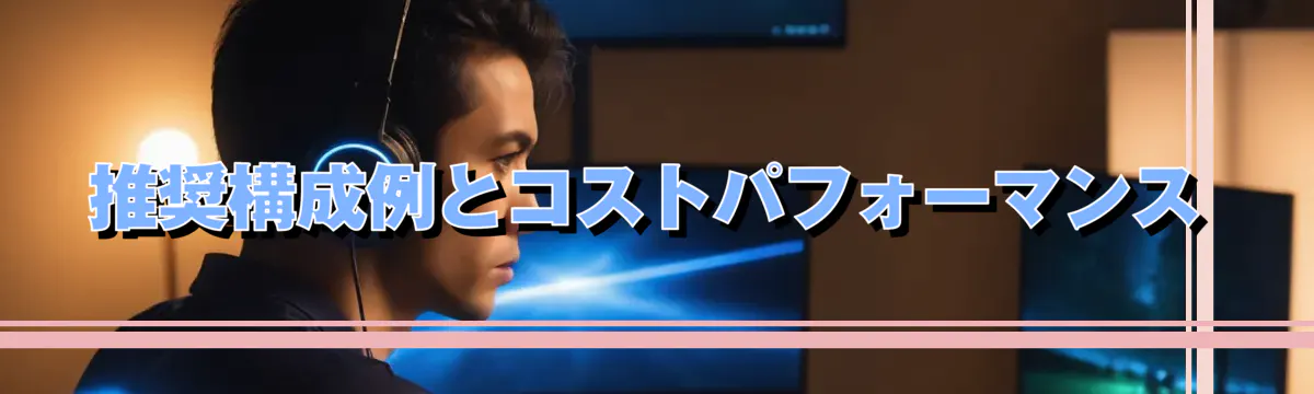 推奨構成例とコストパフォーマンス