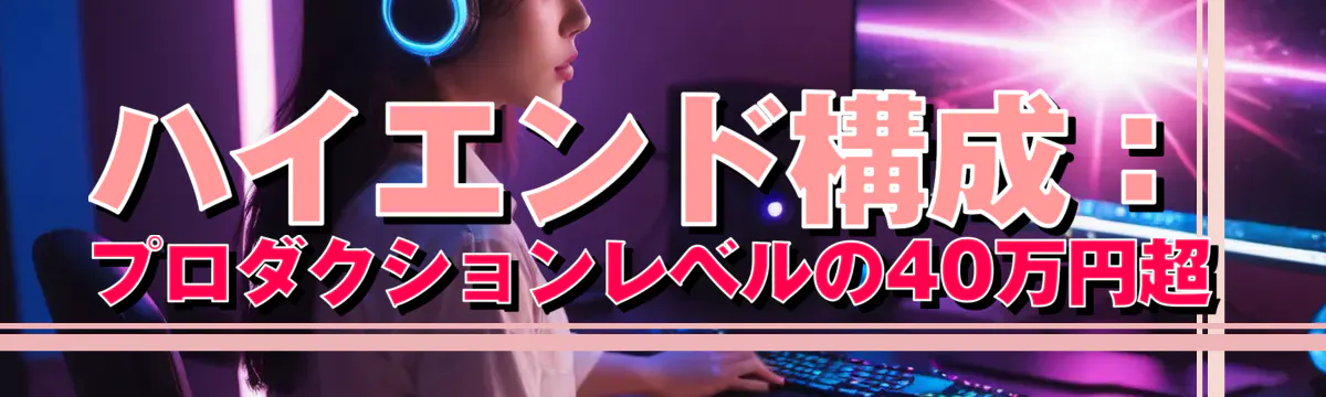 ハイエンド構成：プロダクションレベルの40万円超