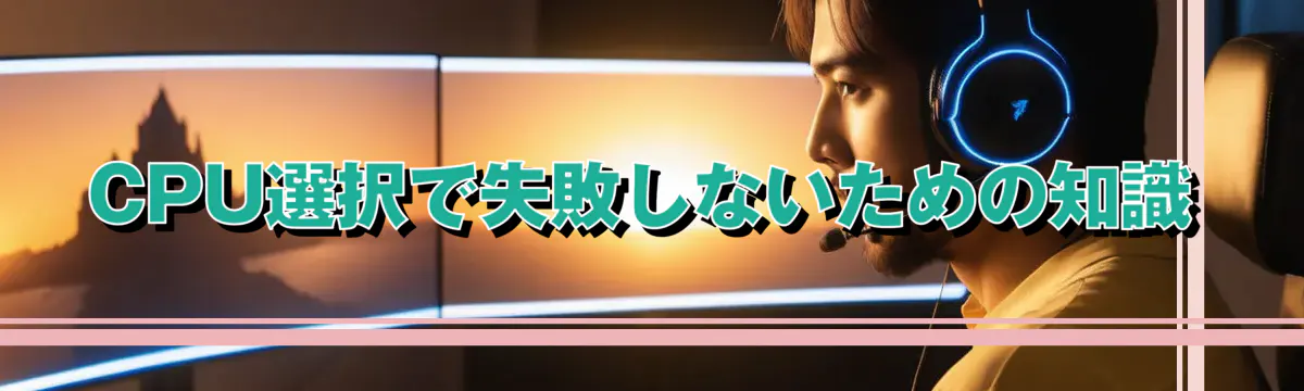 CPU選択で失敗しないための知識