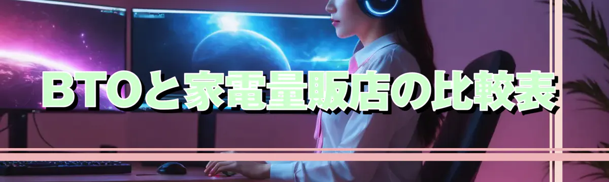 BTOと家電量販店の比較表