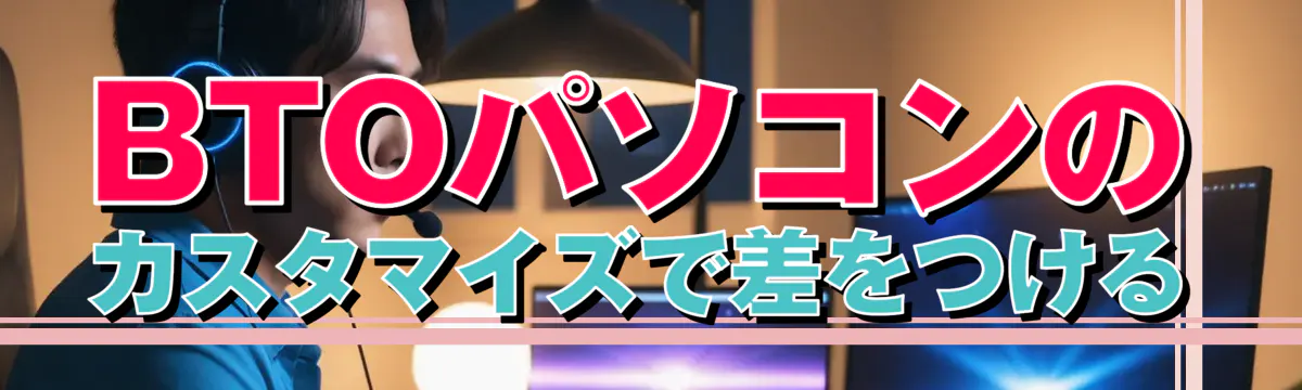 BTOパソコンのカスタマイズで差をつける