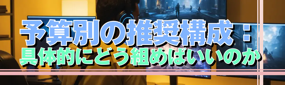 予算別の推奨構成：具体的にどう組めばいいのか