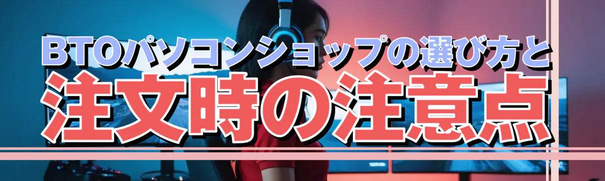 BTOパソコンショップの選び方と注文時の注意点