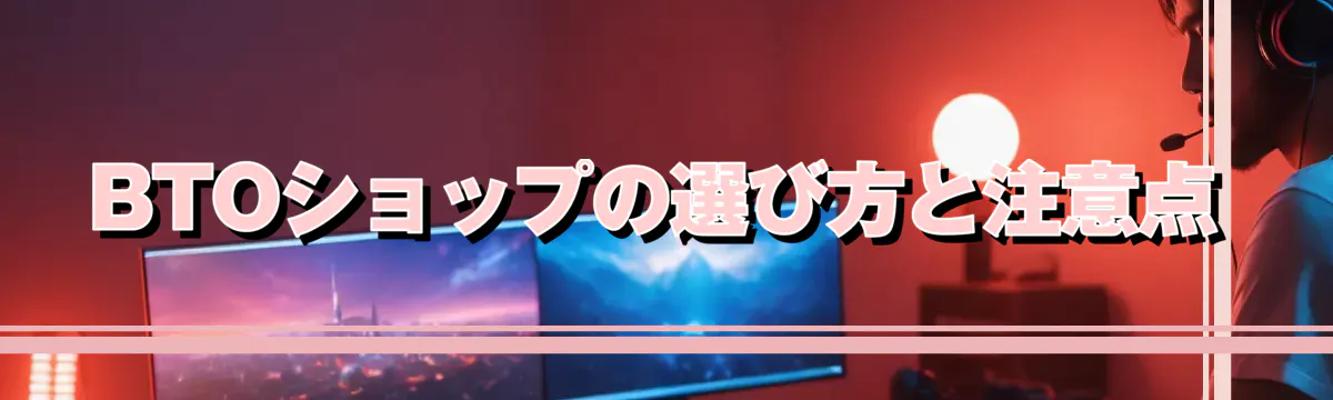 BTOショップの選び方と注意点