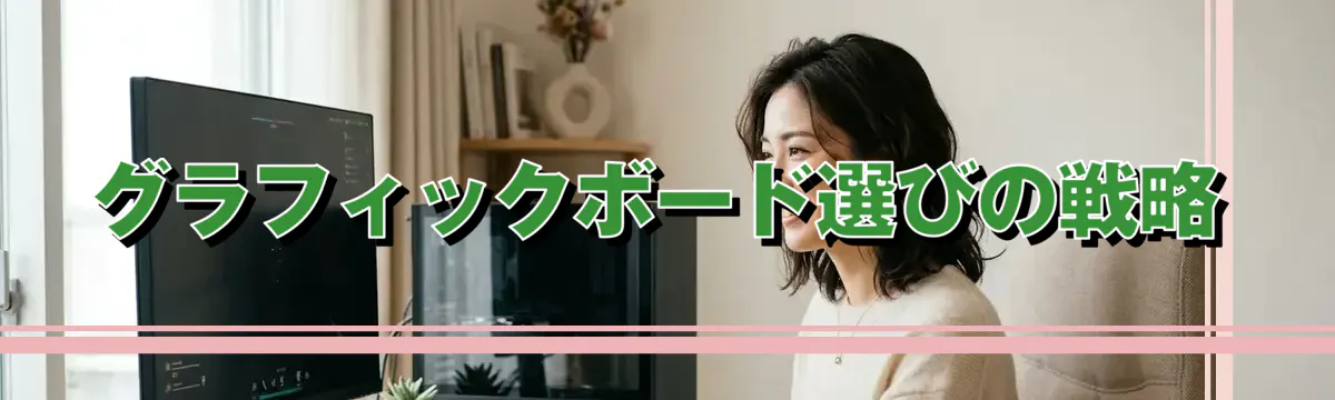 グラフィックボード選びの戦略