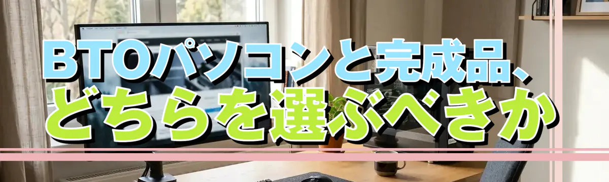 BTOパソコンと完成品、どちらを選ぶべきか