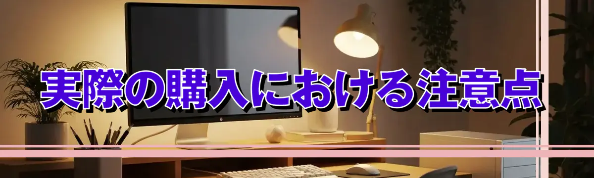 実際の購入における注意点