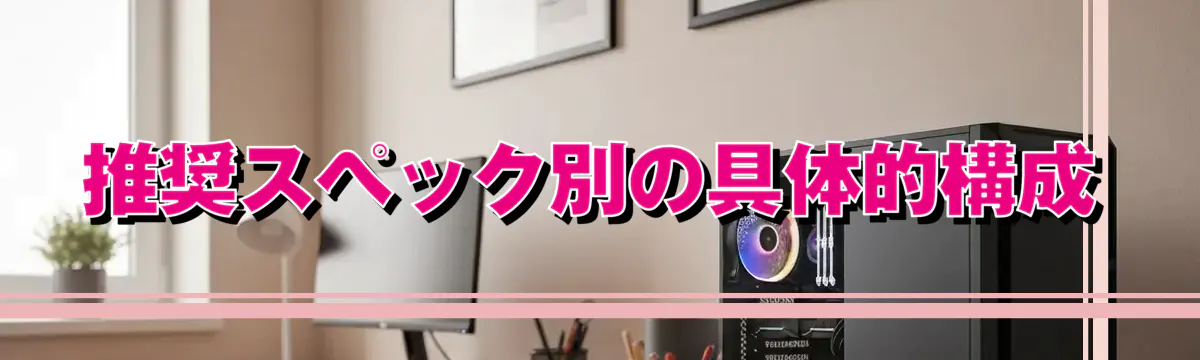 推奨スペック別の具体的構成