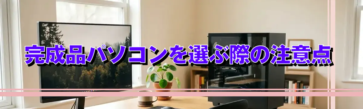 完成品パソコンを選ぶ際の注意点