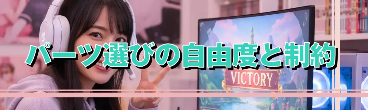 パーツ選びの自由度と制約