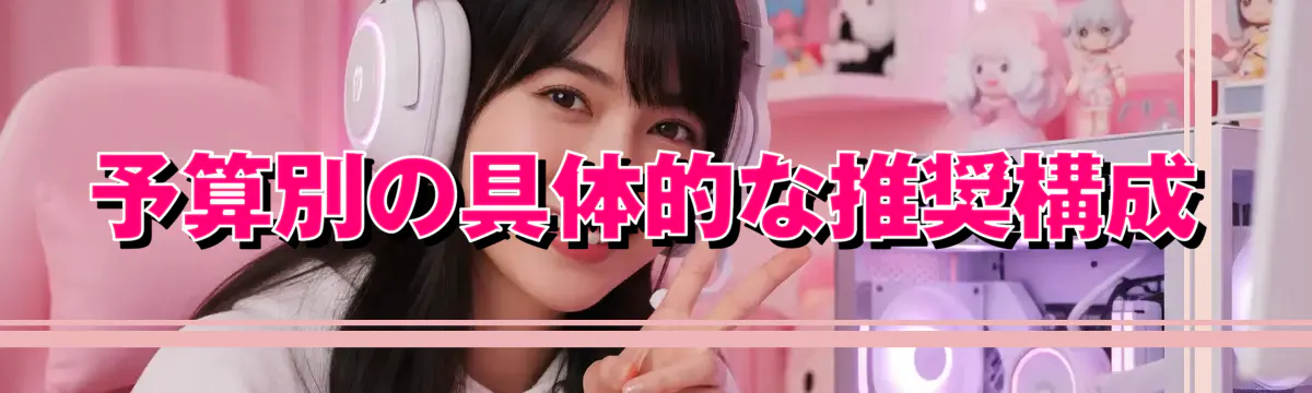 予算別の具体的な推奨構成