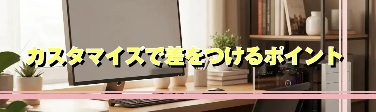 カスタマイズで差をつけるポイント