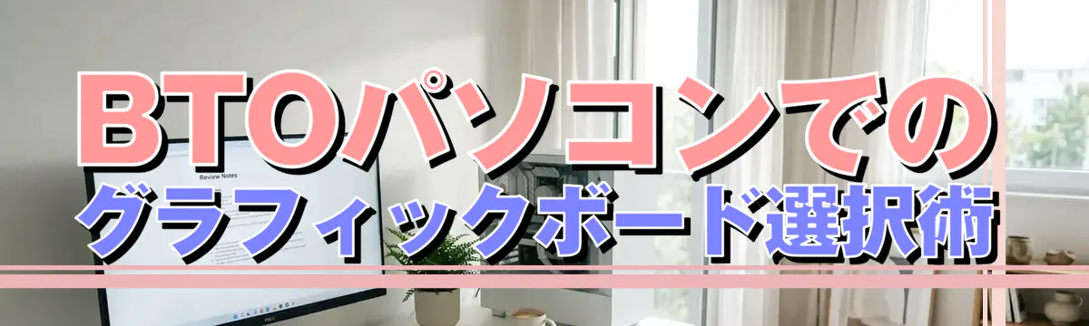 BTOパソコンでのグラフィックボード選択術