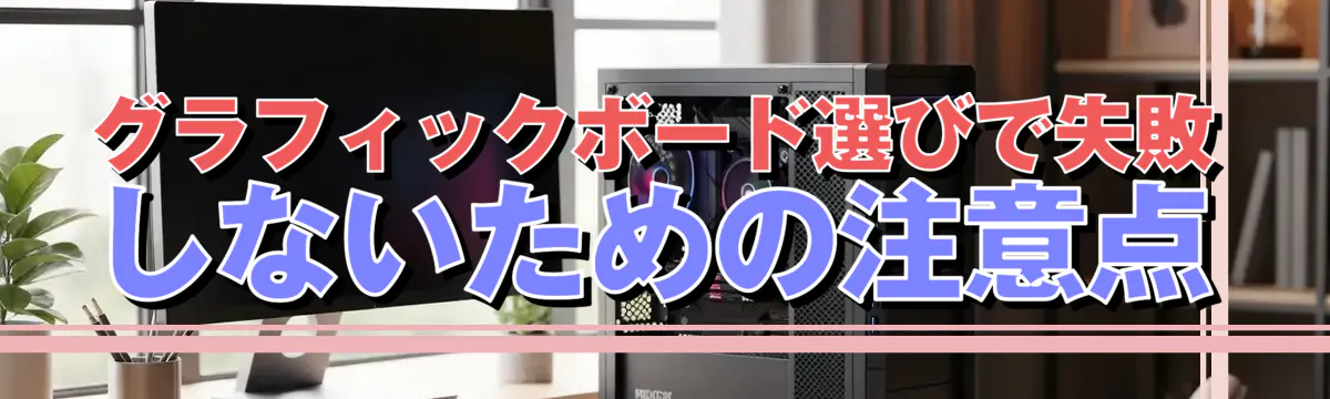 グラフィックボード選びで失敗しないための注意点
