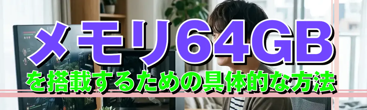 メモリ64GBを搭載するための具体的な方法