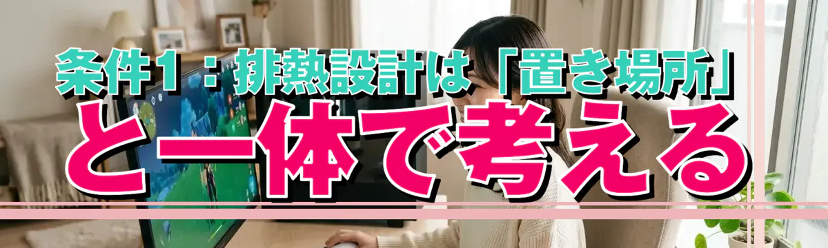条件1:排熱設計は「置き場所」と一体で考える