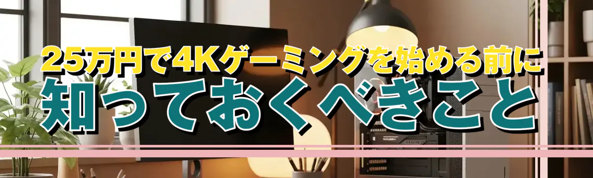 25万円で4Kゲーミングを始める前に知っておくべきこと