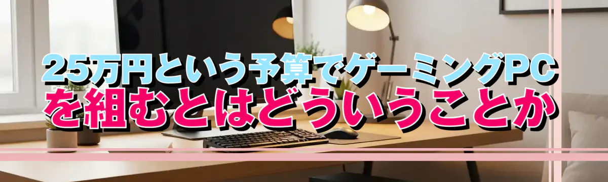 25万円という予算でゲーミングPCを組むとはどういうことか